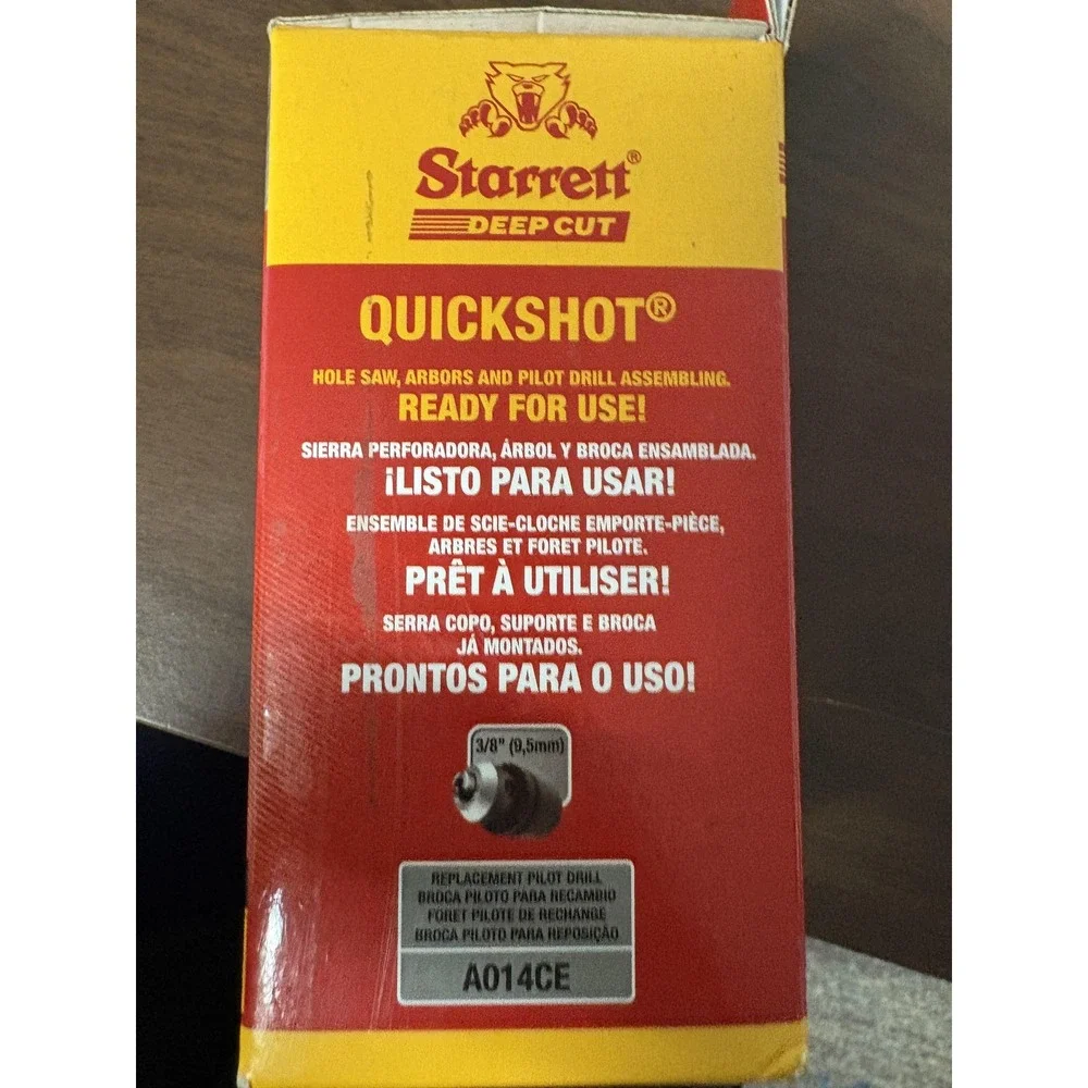 Starrett Deep‎ Cut Quickshot Bi-Metal Hole Saw 1-13/16 46mm Extra Cobalt DC
